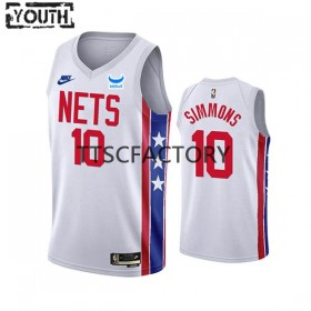 Brooklyn Nets Ben Simmons 10 Nike 2022-23 Classic Edition Valkoinen Lasten Pelipaidat Swingman